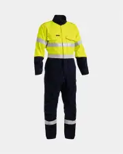 Bisley TenCate Tecasafe® Plus Taped Two Tone Hi Vis FR Engineered Vented Coverall