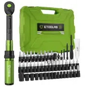 1/4 Torque Wrench, 52Pcs Dual-Range Set