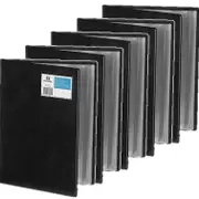 Pack 5 Rexel Slimview Display Book Folder 24 Pockets A4 Black
