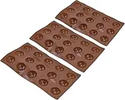 Haofy Semi Sphere Silicone Mold, 3 Pcs 15 Holes Silicone Mold Chocolate Bombs Half Sphere Baking for Cake Jelly Pudding Soap Dome Mousse