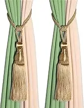 Selling Wonderful Curtain Holdbacks Curtains Tiebacks Home Decorative Braided Buckle Fastener Accessories Window Drapery Ball Tassels Tiebacks Set of 2 (Gold)
