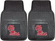 Fanmats 11778 University of Mississippi Rebels Front Row Vinyl Heavy Duty Car Mat - 2 Piece