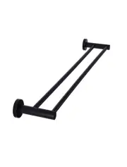 Meir 900mm Round Double Towel Rail Matte Black MR01-R90