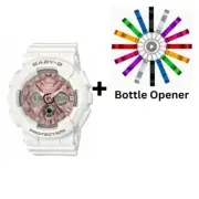 Casio Baby-G Matte White/Pink Analogue/Digital Watch BA130-7A1 BA-130-7A1 Bot...
