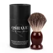 QSHAVE 100% Original Pure Badger Hair Shaving Brush Wood Handle For Wet Shave