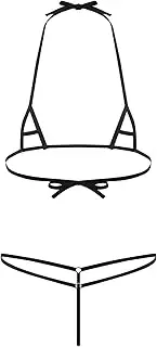 [Linjinx] Womens Pcs Halter Bra Tops Micro Bikini Lingerie Set Pool Party Bathing Suit with Thong