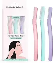 Mini Face & Eyebrow Razor with Single German Steel Blade | Painless Hair Removal for Upper Lips, Forehead, Sideburns | Prevents Razor Burns