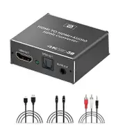 HDMI Audio Extractor HDCP CEC + Optical TOSLINK SPDIF + 3.5mm RCA Audio Converter 4K x 2K 3D HDMI Au