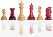 The Sultan Luxury Chess Set - Pieces Only - 4.0" King - Blood Rosewood