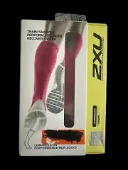 2XU Compression Run High Socks Hot Pink/Gray Medium