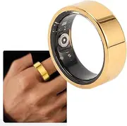 Annadue Smart Ring for Women, Anillo Inteligente para Hombre, Activity Fitness Tracker with Sports Modes, Calorie Exercise Monitor, Sleep Ring (Gold) (Size 7)