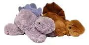 EDAPHOSAURUS & STEGOSAURUS Dinosaur Mini Flopsie 8" Stuffed Animals by Aurora