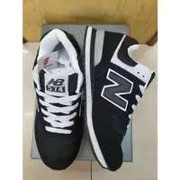 在飛比找蝦皮購物優惠-紐巴倫 New Balance 574 BK-白色/金色男女