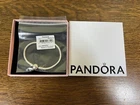 Authentic PANDORA 590728 18 925 Silver Smooth Snake Chain Charm Bracelet New Box