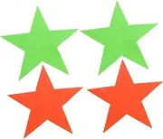 GRADENEVE 4Pcs Non Skid Star Carpet Markers for Classroom Colorful Floor Stickers Fluorescent for Site Marking Sports Training and Classroom Decor