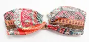 Tigerlily Women's Kefalonia Akila Bandeau Swim Top CA4 Patchwork Medium NWT