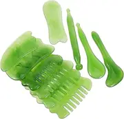 Generic 1Set Gua Scraping Tool Massage Plates for Facial Neck Body Use Includes Combs and Storage Bag for Relaxation and Muscle Relief