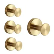 Bath Towel Hooks,4 Pack SUS304 Stainless Steel Robe Coat Robe Clothes Hook，He...
