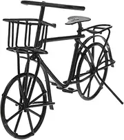 KAILIKETIY 1:12 Scale Miniature Bike for Dollhouse Black Sturdy Mini Bike Toy for Boys and Girls' Room Dec