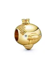 BN GENUINE PANDORA ASIAN EXCUSIVE 14K GP SHINE SNAKE ZODIAC CHARM - 768589C01