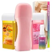 HAWCAY - ROLL ON WAX KIT BY HAWCAY - WAX WARMER FOR HAIR REMOVAL - PINK