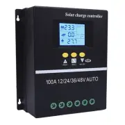 100A 12V 24V 36V 48V Solar Controller LCD Display Solar Panel Regulator