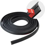 AUCELI Car Windshield Weather Strip, Automotive Sunroof Rubber Trim Cover Small Slant T-Shape, Universal Vehicles Self Adhesive Soundproofing Draft Sealing Strip for Car Roof Front Rear (Black)
