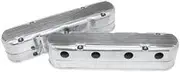 Aeroflow GM LS 2 Piece Valve Covers Cast Tall Retro Finned Polishe - AF77-5020P