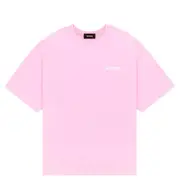 [We11done] Light Pink Wave Logo Short-Sleeve Tee