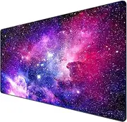Gaming Mouse Pad, HaiZR Extended Large Mouse Mat with Stitched Edges, Premium-Textured Long XXL Desk Pad, Waterproof Keyboard Mousepad with Non-Slip Rubber Base for Computer, Laptop,Office & Home