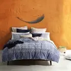 Sierra Navy Queen bed Quilt Cover Set by Logan & Mason
