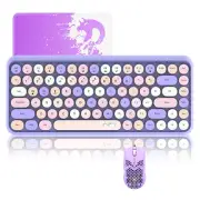 Wireless Bluetooth Computer Keyboard Mini Portable RBG Backlit Gaming Mouse Set