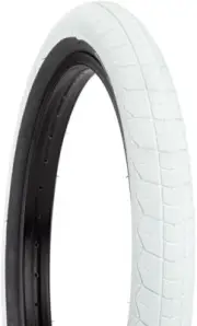 Sunday Current V2 Tire 20x2.4 Clincher Wire White/Blk BMX| Grippy tread pattern