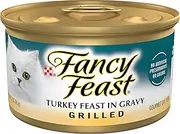 Purina Fancy Feast Gravy Wet Cat Food, Grilled Turkey Feast in Gravy - (24) 3 oz. Cans
