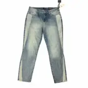 NYDJ Leggings Women's Size 10 Patches Denim Jeggings Moderate Rise Stretch Pants