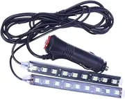 COOLHIYA Car Ambient Lights Led Strip Lights for Decorative Atmosphere 18 Led Cigarette Lighter Light Kit Universal Fit for Cars