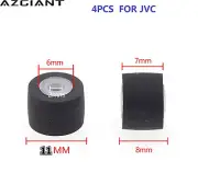 4PCS 10*8*2mm Pressure Cassette Deck Pinch Roller Tape Recorder for JVC Player
