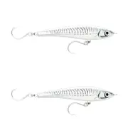 2x Rapala 17cm X Rap Magnum Stick Slow Sink Bait Fishing Lures - HD Ghost