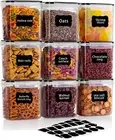 9 Pack Airtight Food Storage Containers Set for Kitchen & Organisation - Pantry
