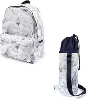 COLORFUL CANDY STYLE NV203100 2-Piece Set, Water Repellent Fabric, Rucksack, Water Bottle Cover (Large), Whales and Logbooks, Leisure, Excursions, Athletic Events, Elementary School, Kindergarten,
