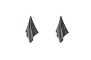 2PK Linen House Velour Stripe Cotton Storm Soft Quick Dry Bath Mat 60x80cm Green