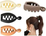 Acrylic Hair Claw Clips, 4 Pcs Banana Hair Clips for High Ponytail Hair Banana Combs for Girls Women Medium Hair Clamps Ponytail Holder for Thick Long Hair Clincher Combs for Women(4 colors)