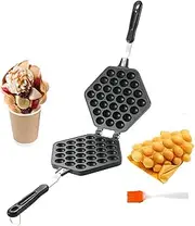 MYFULLY Bubble Waffle Maker | Aluminum Alloy Eggettes Double-sided Pan for Home Kitchen Use