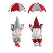 2PCs Gnomes Home Christmas Decor Faceless Doll With Parachute Santa Claus