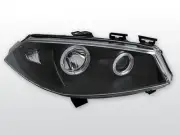 Mga headlight for Renault MEGANE 2 II 02-05 Itim ang mga Mata ng Anghel LPRE12WS