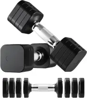 20LB Adjustable Dumbbell Set, 10Lb Dumbbells Set of 2, 5 in 1 Free Weights Set,