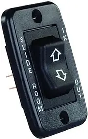 JR Products 12355 Black Low Profile Slide-Out Switch with Bezel