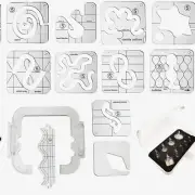 QuiltMaster Pro Kit: 11-Piece Template Series, Frame & Clear Free Motion Presser
