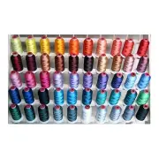 50 Cones of Polyester Machine Embroidery Threads Kit 1100 yds 40wt ThreaDelight