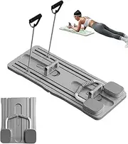 Pilates Board Reformer Set, Multifunctional Abdominal Machine 6 in1 Pilates Sliding Board for Home, Foldable Pilates Reformer Board, Pilates Exercise Board Fitness Equipment for Men, Women
